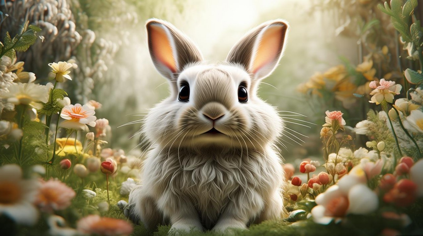 创意画兔子-图1