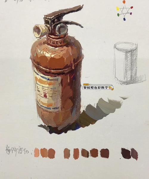 灭火器创意素描-图2