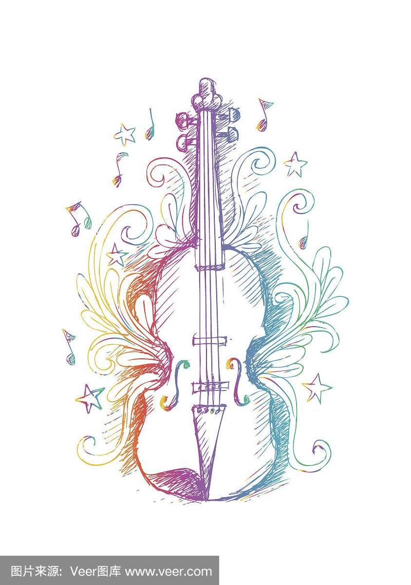 小提琴创意素描，如何突破传统线条束缚？-图2