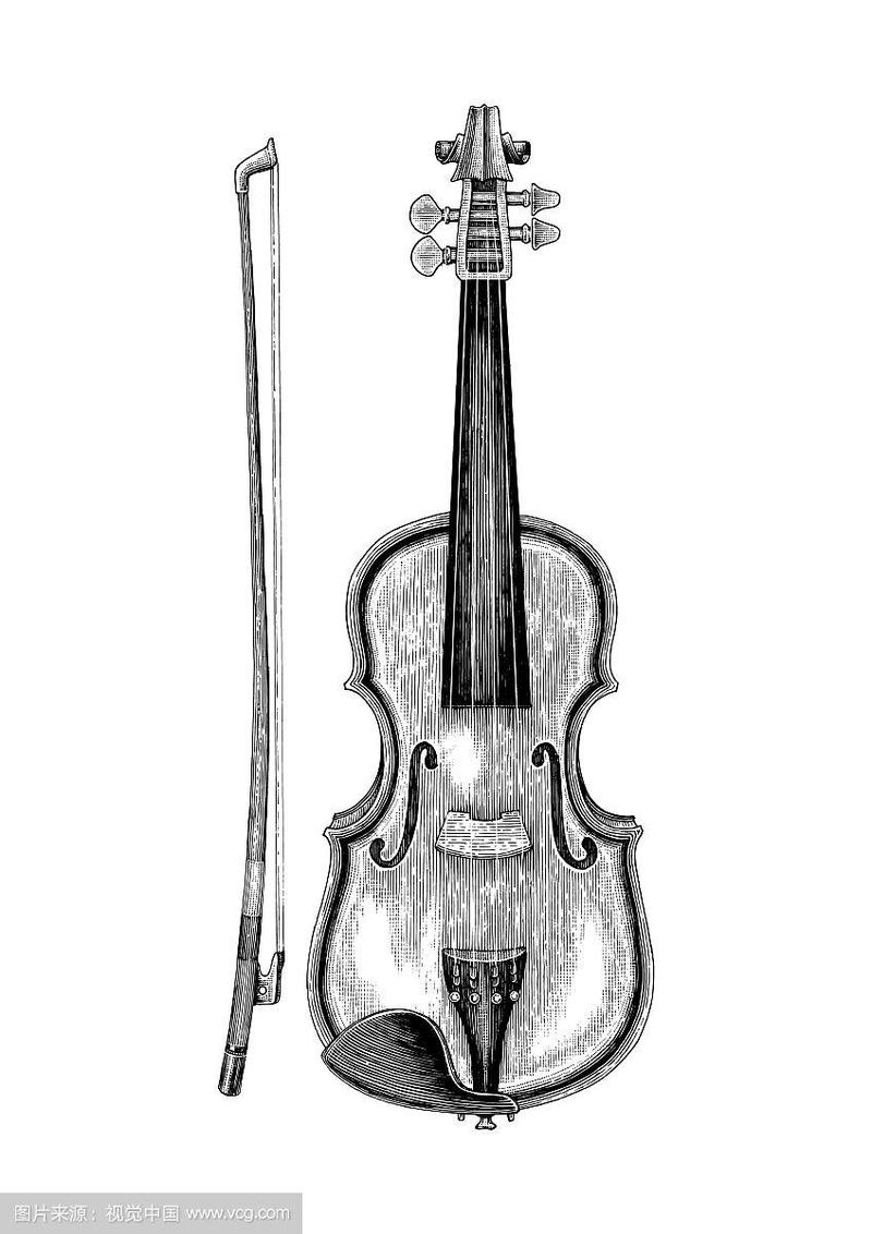 小提琴创意素描，如何突破传统线条束缚？-图1