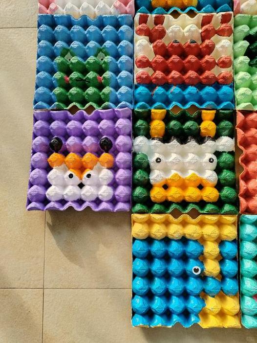 鸡蛋盘创意手工图片有哪些新奇玩法？-图1