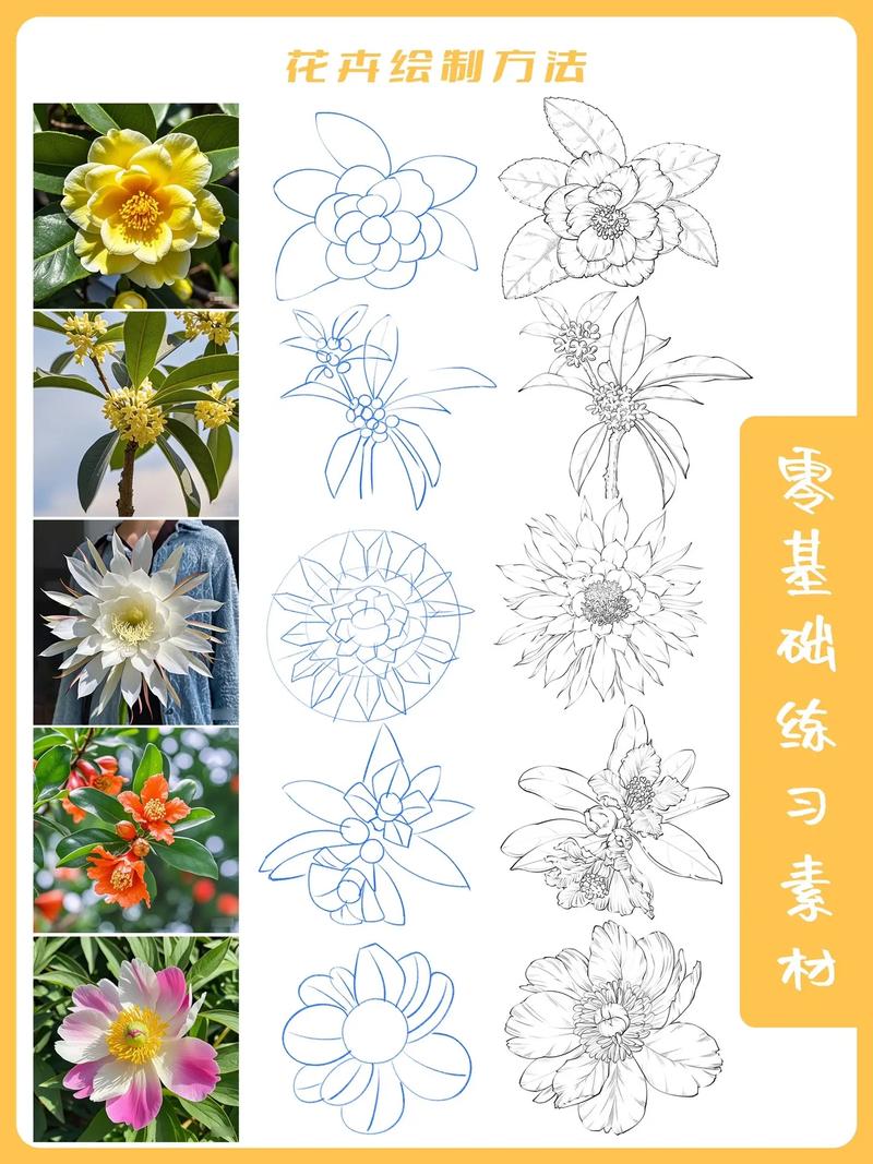 花卉临摹技巧-图2 花卉临摹技巧-图2