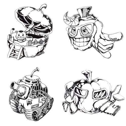 苹果的创意图形-图1