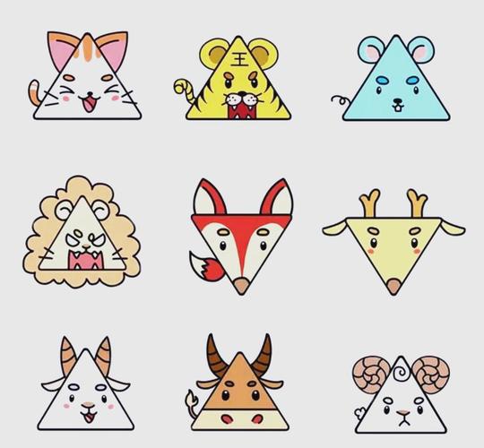 创意三角形动物-图1