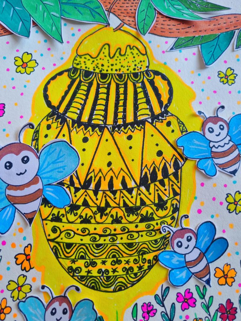 蜜蜂如何画出创意画？-图1