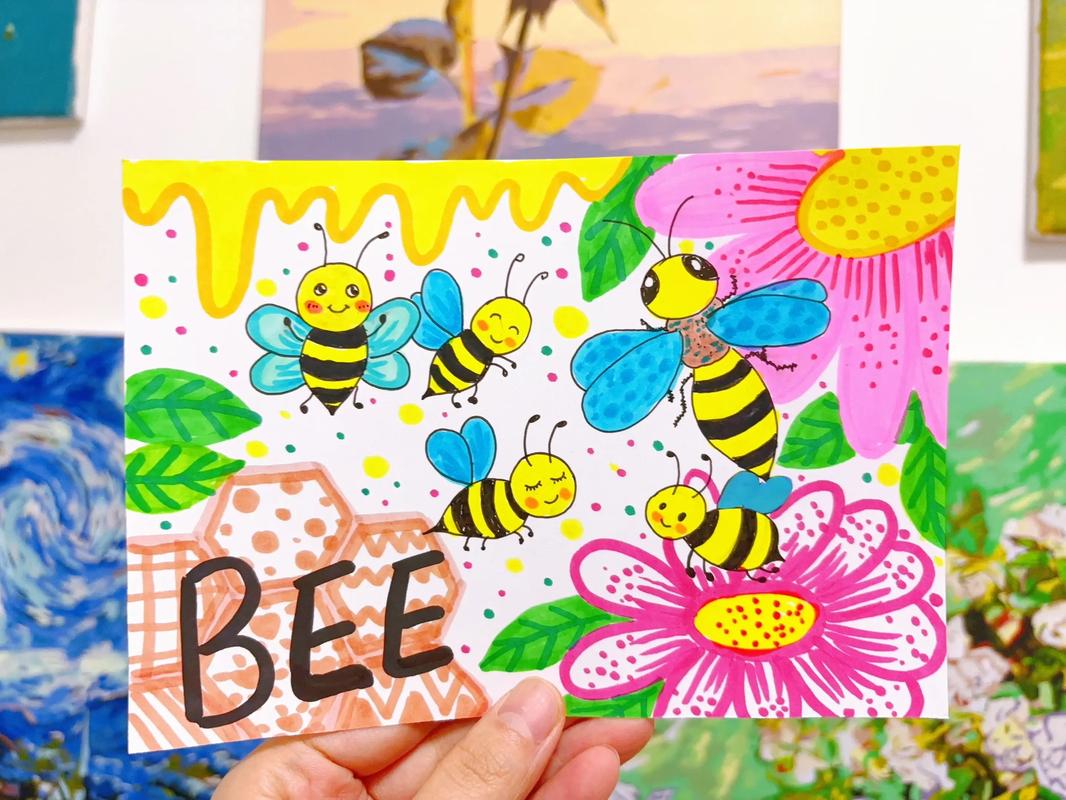 蜜蜂如何画出创意画？-图2