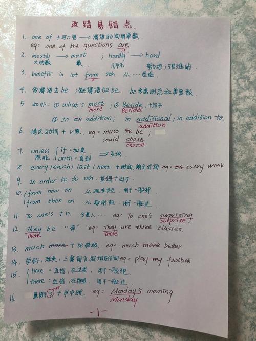 高一英语改错题技巧-图1