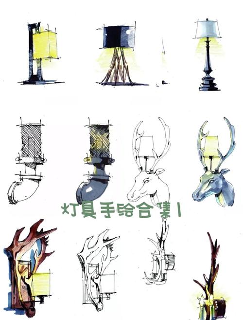 创意灯具设计手绘图-图1