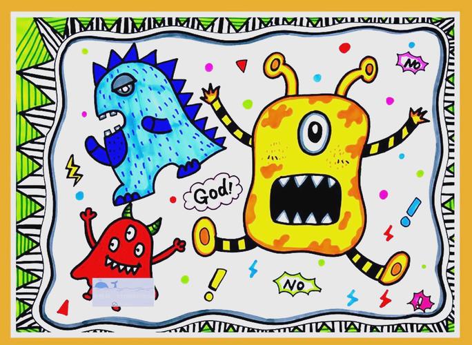 怪兽房子创意画怎么画？图片哪里有？-图2