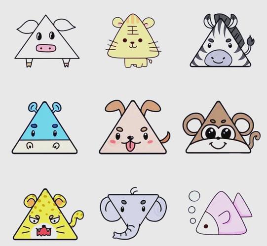 三角形加一笔图形创意，三角形加一笔图案-图1