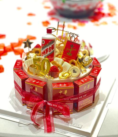 爸爸50岁创意生日蛋糕，爸爸50岁创意生日蛋糕图片-图1