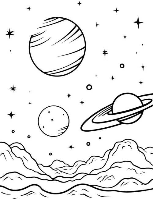 星空创意黑白画-图3