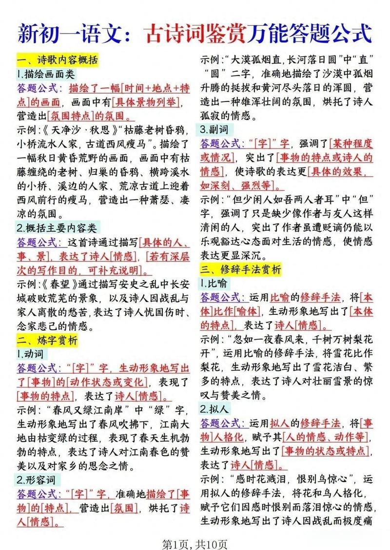 赏析诗句答题技巧-图3