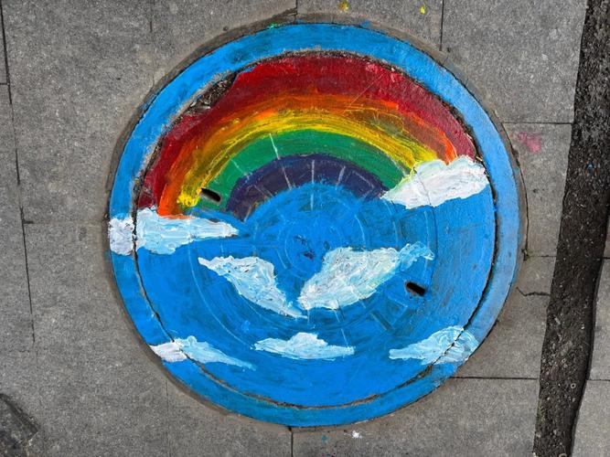 井盖画创意设计，如何让城市角落焕新彩？-图3