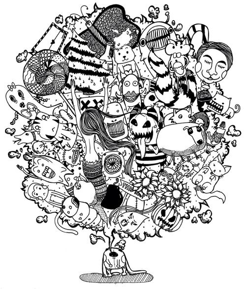 线条黑白画创意-图3 线条黑白画创意-图3