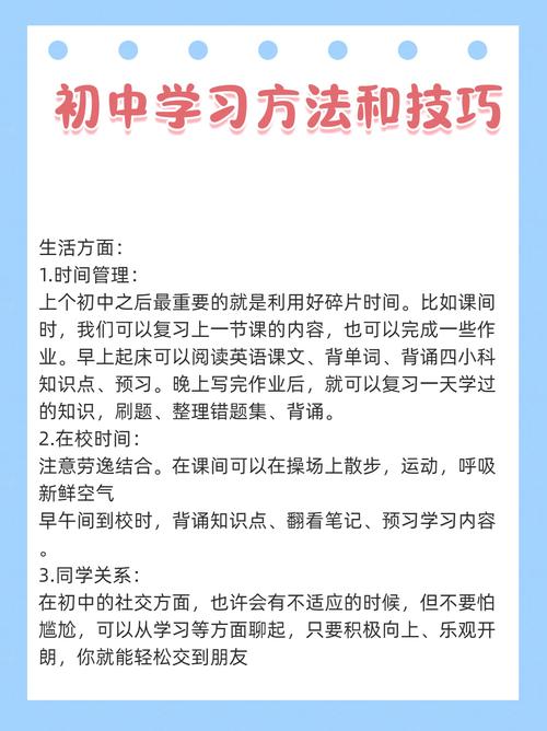 初中生如何高效掌握学习方法技巧？-图3