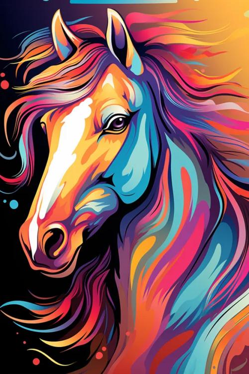 马的创意画,如何用画笔勾勒灵动神韵?-图3 马的创意画,如何用画笔勾勒灵动神韵?-图3