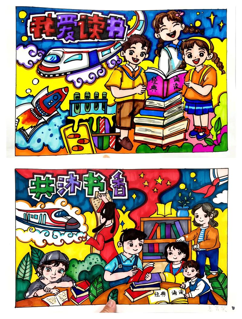 读书的创意画-图1 读书的创意画-图1