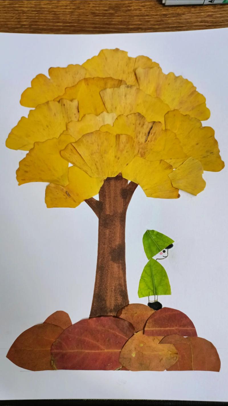 有创意的树，有创意的树叶贴画-图3