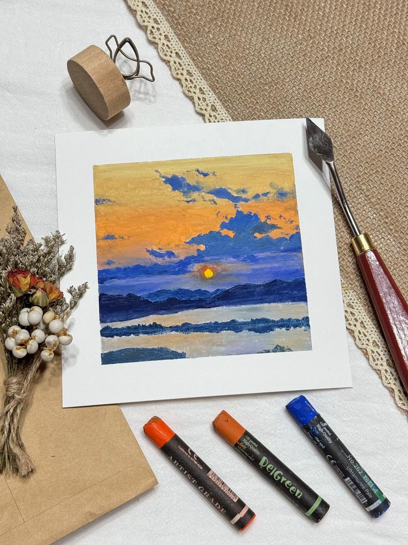 油画棒涂色技巧视频，新手如何快速上手？-图2