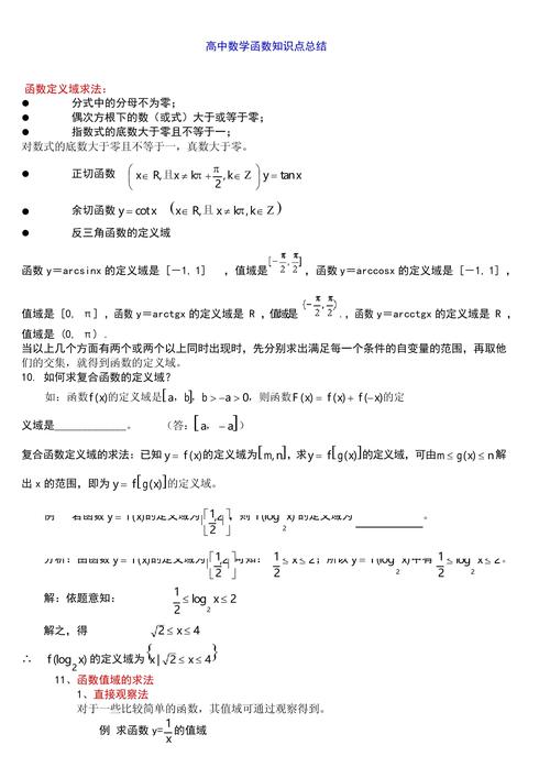 高中数学函数解题技巧，高中数学函数解题技巧pdf百度网盘-图1