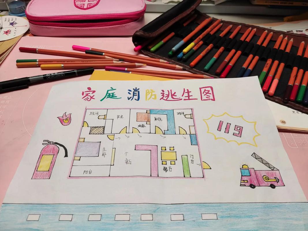 创意逃生，创意逃生路线图画-图2