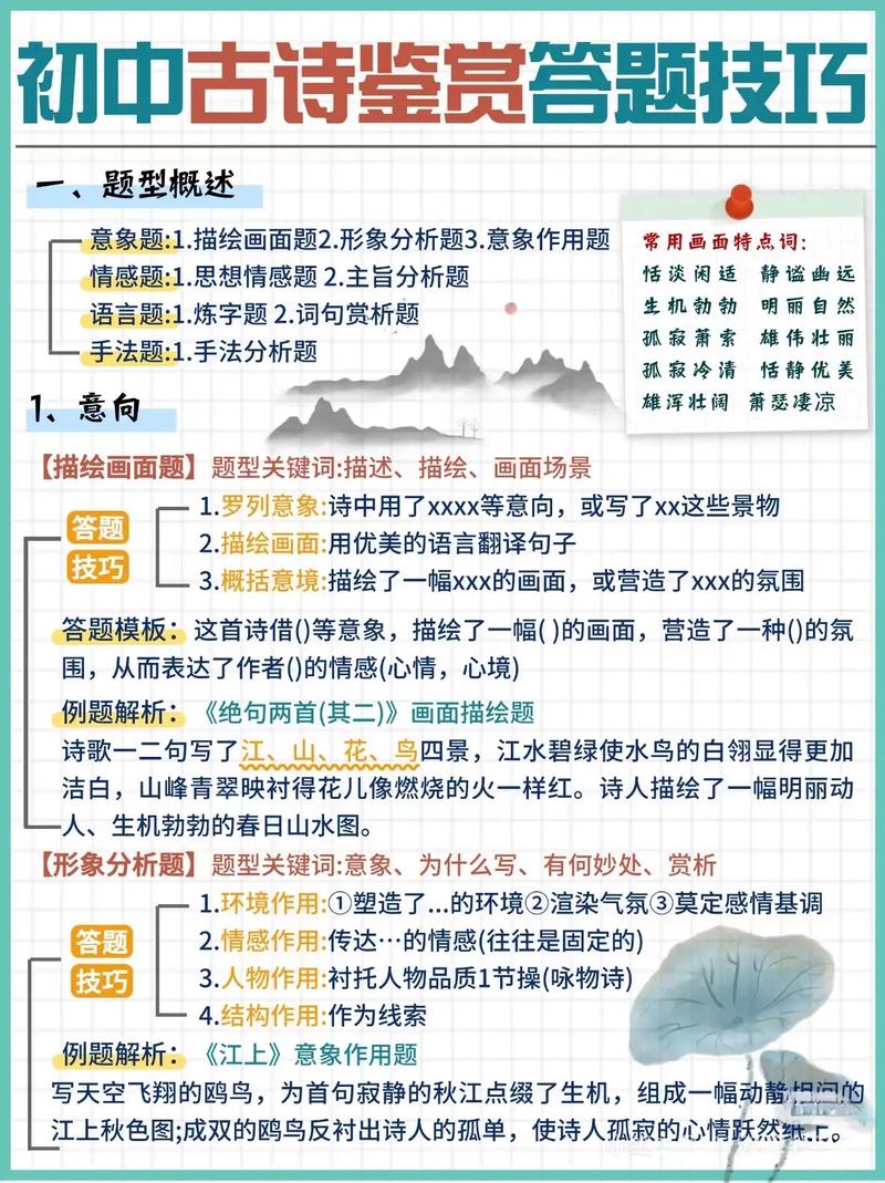 古诗中的技巧,古诗中的技巧有哪些-图1 古诗中的技巧,古诗中的技巧有哪些-图1