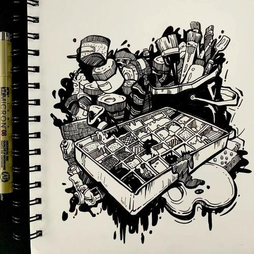 简单黑白创意画，如何用极简勾勒万千想象？-图2