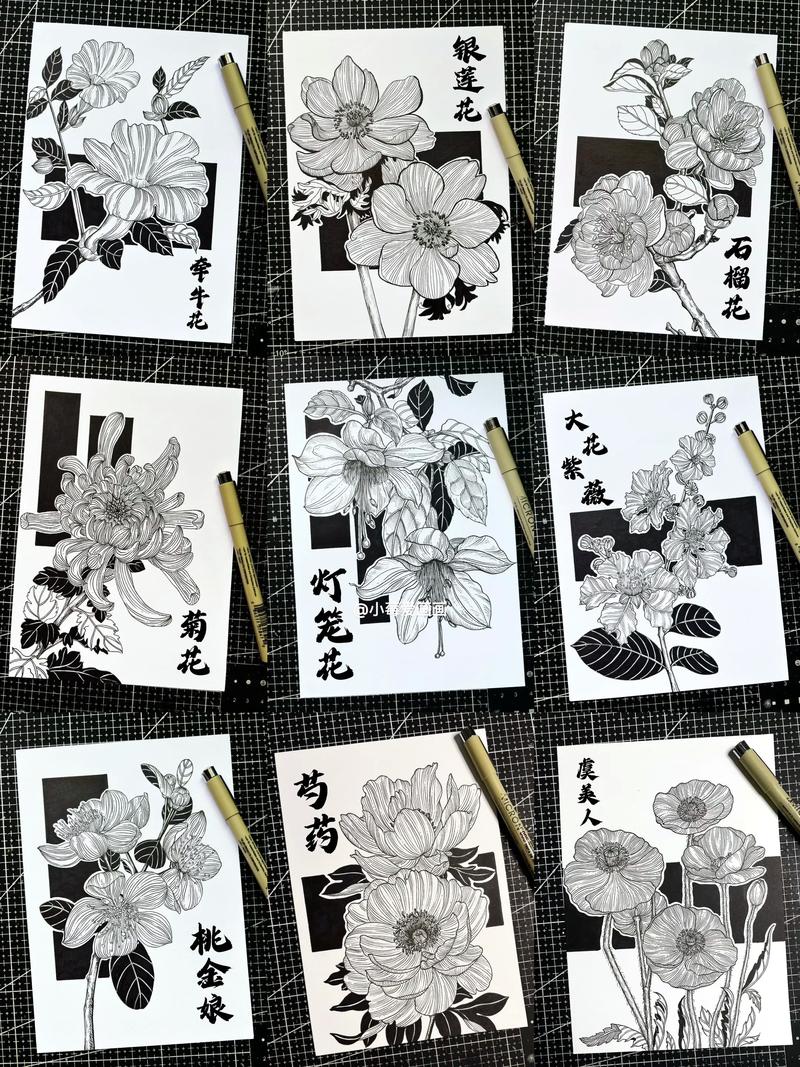 创意画黑白画，创意画黑白画图片-图1