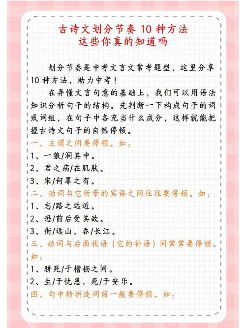 古文朗读停顿划分技巧-图3