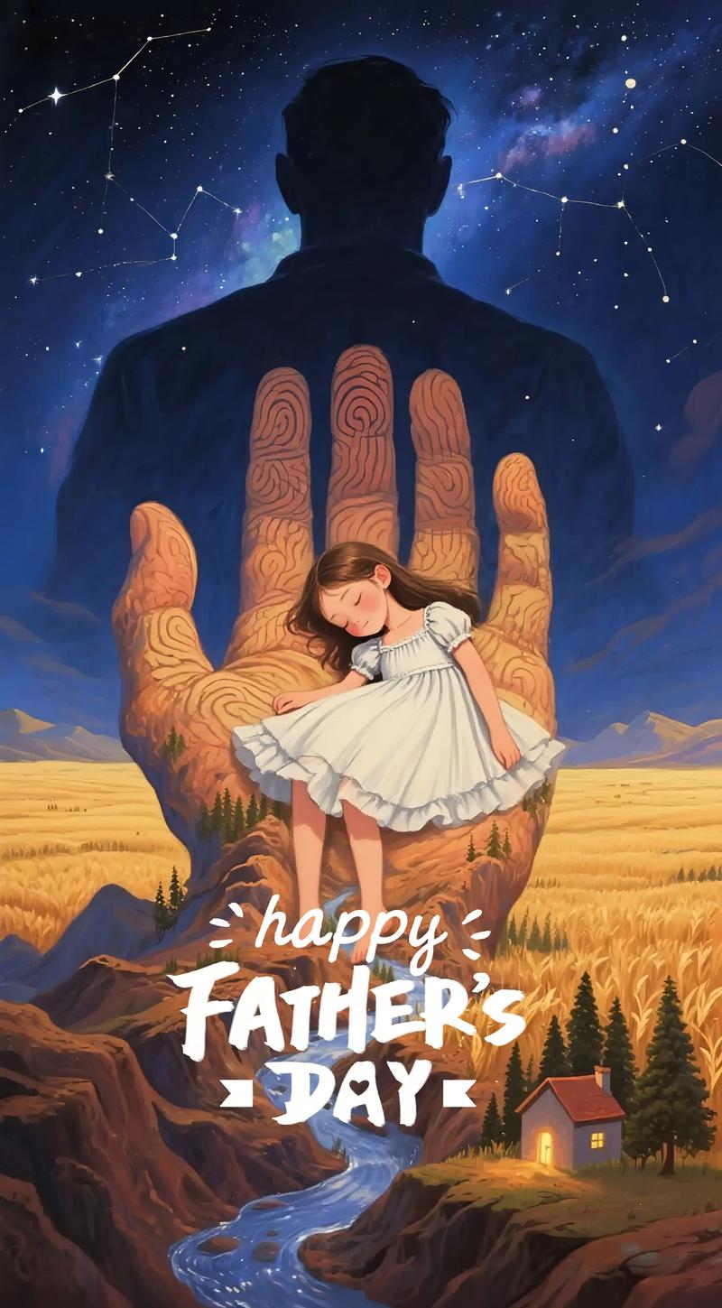 关于父亲节的创意画-图3