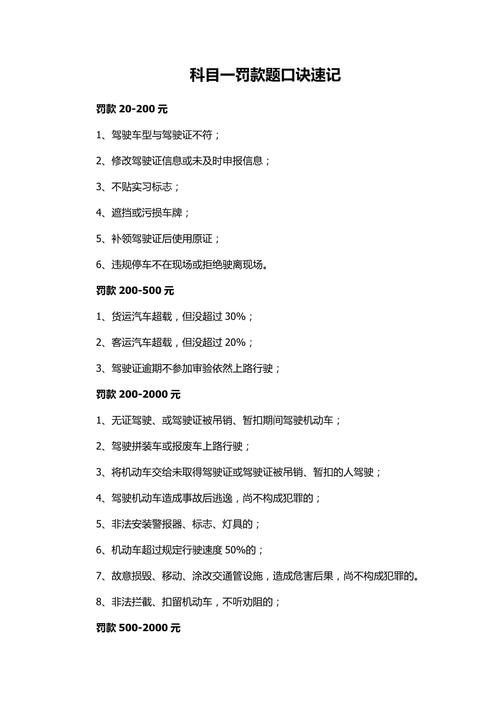 科目一罚款题技巧，科目一罚款题技巧口诀2025-图3
