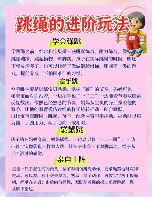幼儿跳绳技巧教学,如何分步骤教3-6岁孩子掌握基础动作并避免运动损伤?-图1 幼儿跳绳技巧教学,如何分步骤教3-6岁孩子掌握基础动作并避免运动损伤?-图1