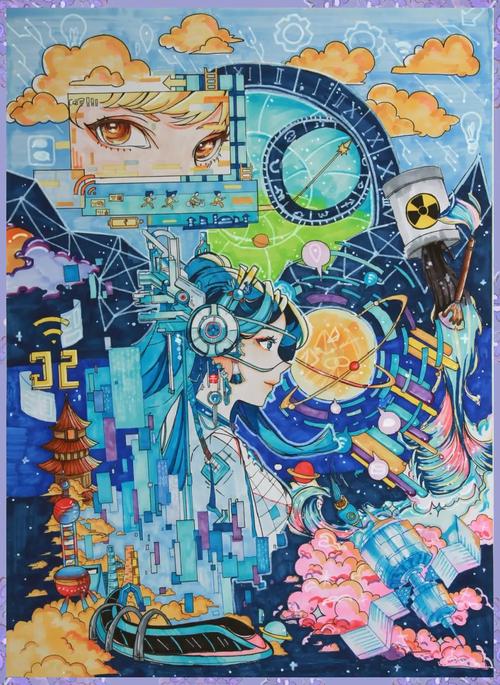 科技创意画如何突破传统绘画边界，用科技赋能创意表达？-图1