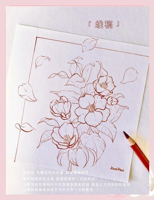 山茶花创意画,如何画出独特韵味?-图1 山茶花创意画,如何画出独特韵味?-图1