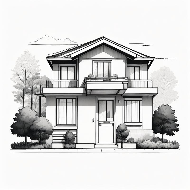 房屋创意素描，房屋创意素描图片-图1