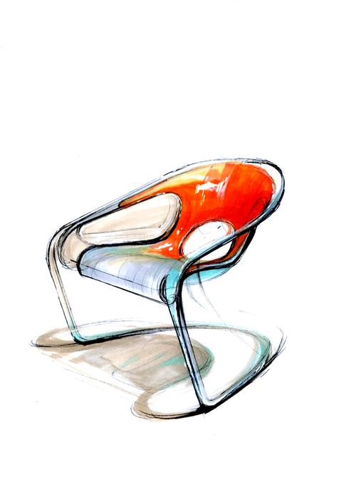 创意公园椅子手绘-图1 创意公园椅子手绘-图1