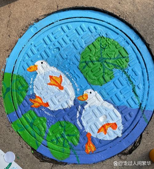 井盖画创意设计，井盖画创意设计手稿-图3