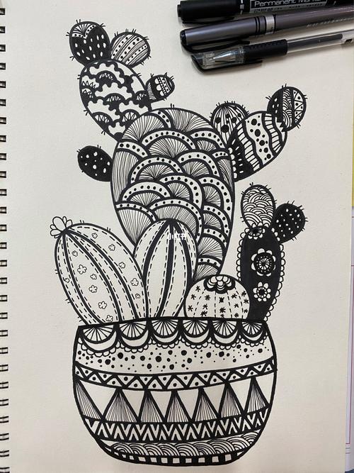 线条黑白画创意，线条黑白画创意图片-图2