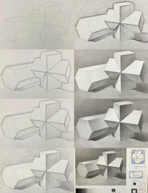 创意素描几何图-图3