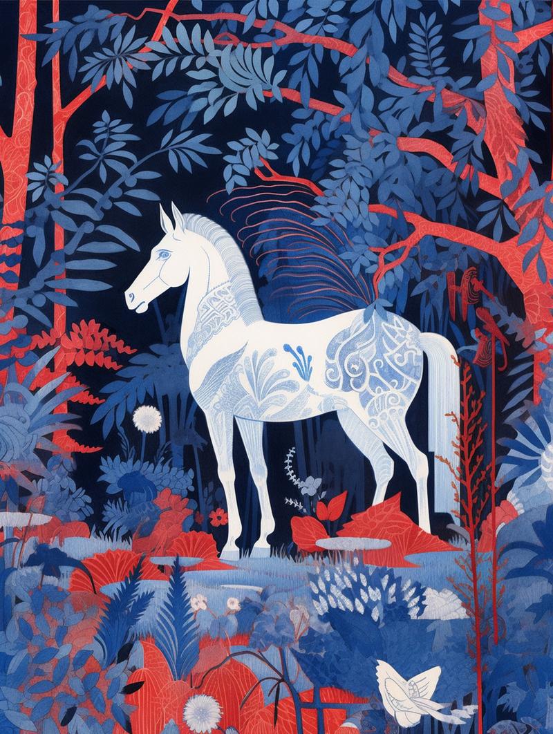 创意艺术画马，如何突破传统笔触？-图3