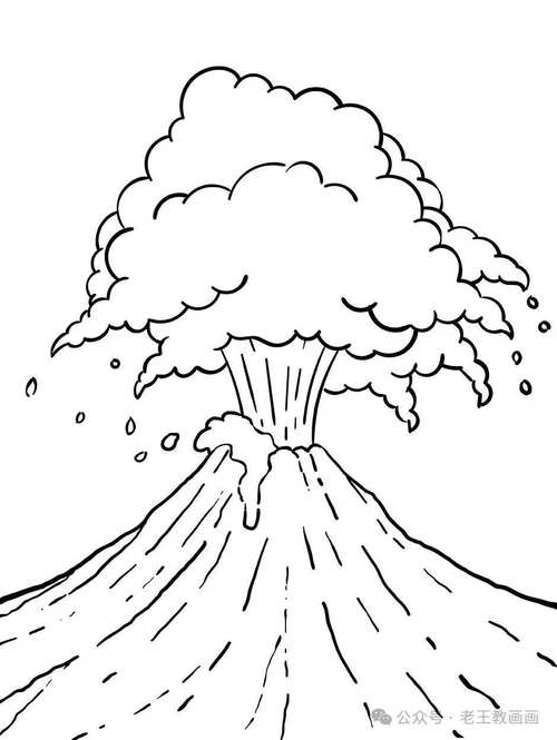 创意画火山-图1