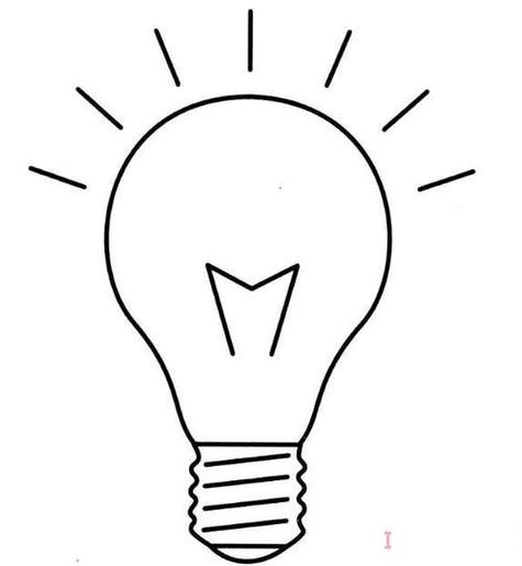 电灯泡创意简笔画-图1