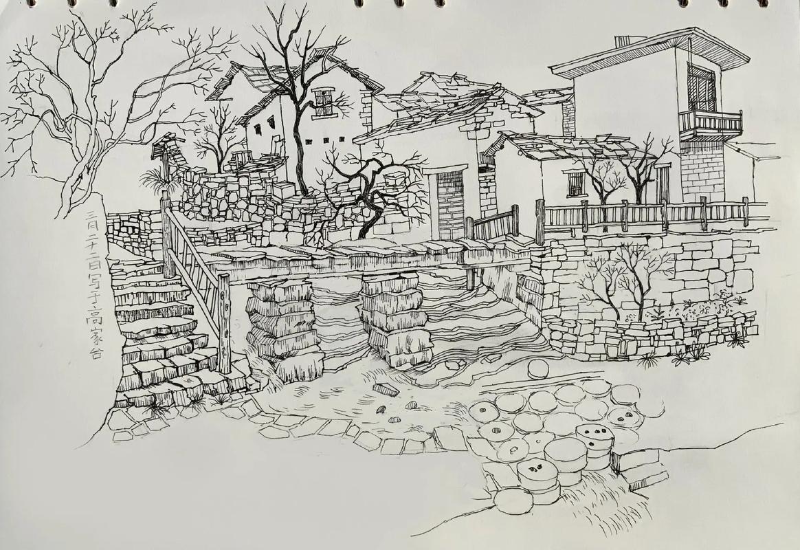 风景写生速写有哪些实用技巧？-图1