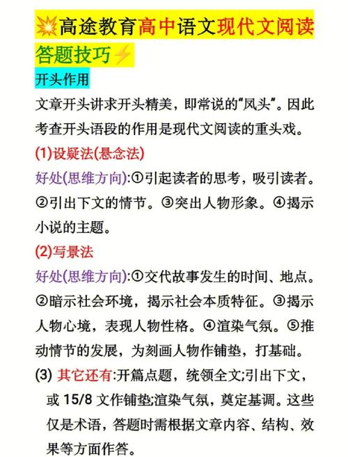 高考语文阅读答题技巧ppt-图1
