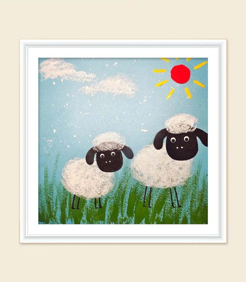 羊创意油画，如何用笔触勾勒灵动羊魂？-图1