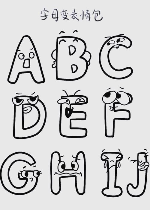 字母创意简笔画-图1