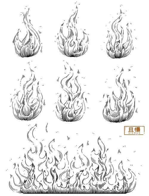 火焰如何用素描勾勒创意形态？-图1