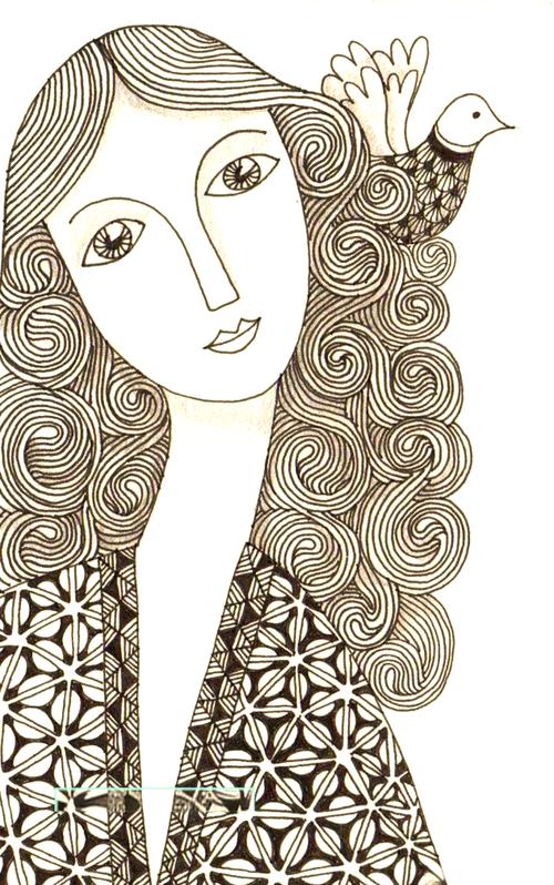 人物创意装饰画黑白，人物创意装饰画黑白图片-图1