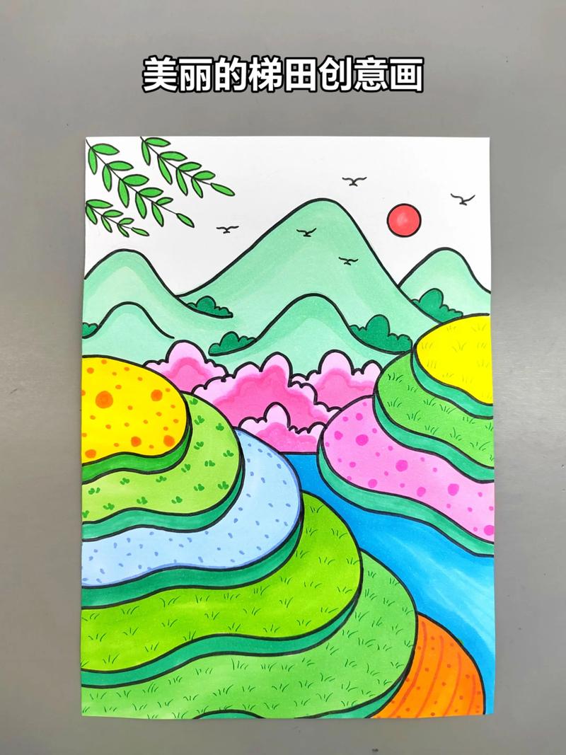 美景创意画，风景创意美术-图1